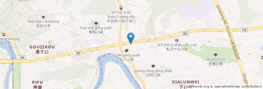 Mapa de ubicacion de 吉曆貨車出租 en 台湾, 新北市, 台北市, 文山区.