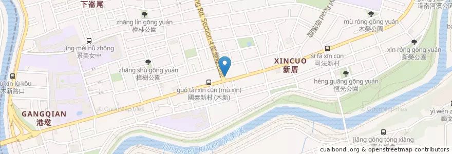 Mapa de ubicacion de 北平烤鴨 en 臺灣, 新北市, 臺北市, 文山區.