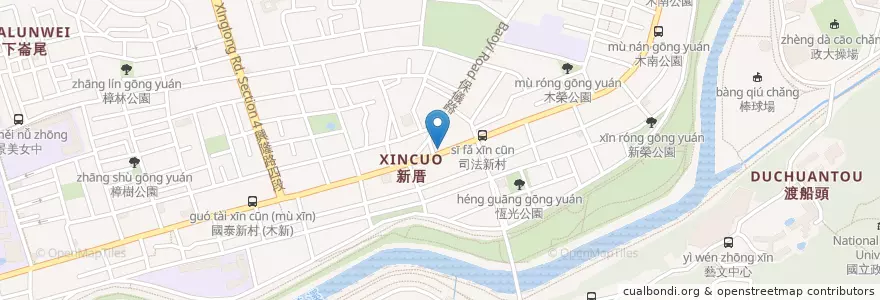 Mapa de ubicacion de 新榮平價熱炒 en 臺灣, 新北市, 臺北市, 文山區.
