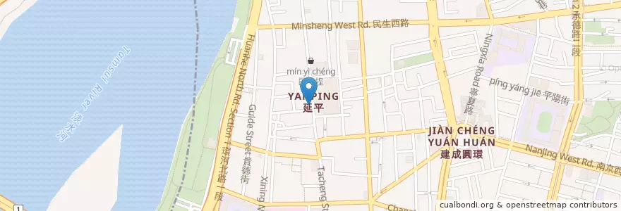 Mapa de ubicacion de 臺北迪化街郵局 en Taiwan, Nuova Taipei, Taipei.