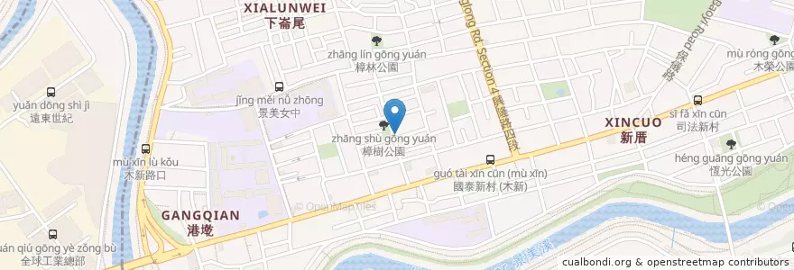 Mapa de ubicacion de 早餐屋 en 타이완, 신베이 시, 타이베이시, 원산 구.