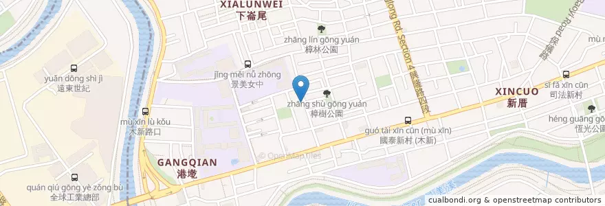 Mapa de ubicacion de 木柵教會 en 臺灣, 新北市, 臺北市, 文山區.