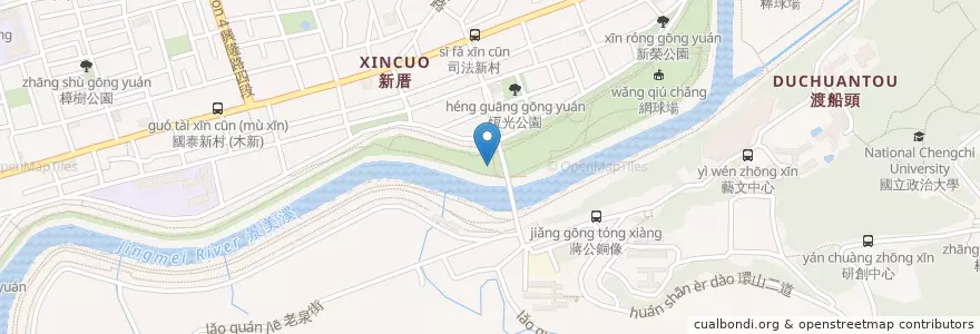 Mapa de ubicacion de 公廁x2，身心障礙廁所x1 en تایوان, 新北市, تایپه, 文山區.
