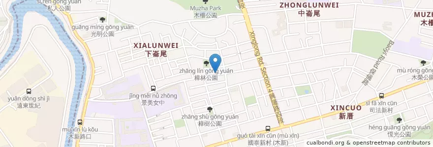 Mapa de ubicacion de Pasta House en Taiwan, 新北市, Taipé, 文山區.