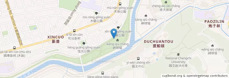 Mapa de ubicacion de 洗手台 en تايوان, تايبيه الجديدة, تايبيه, 文山區.