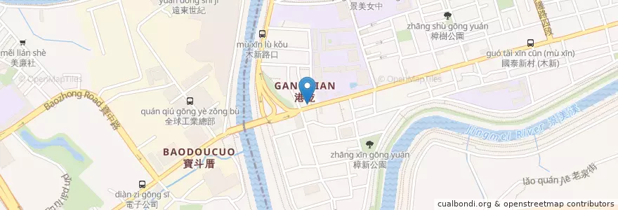 Mapa de ubicacion de 獨當一麵 en Тайвань, Новый Тайбэй, Тайбэй, 文山區.