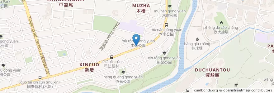 Mapa de ubicacion de 尚品早餐店 en تايوان, تايبيه الجديدة, تايبيه, 文山區.
