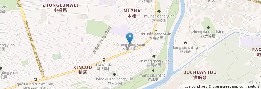 Mapa de ubicacion de 表演36坊 永安藝文館 en تايوان, تايبيه الجديدة, تايبيه, 文山區.