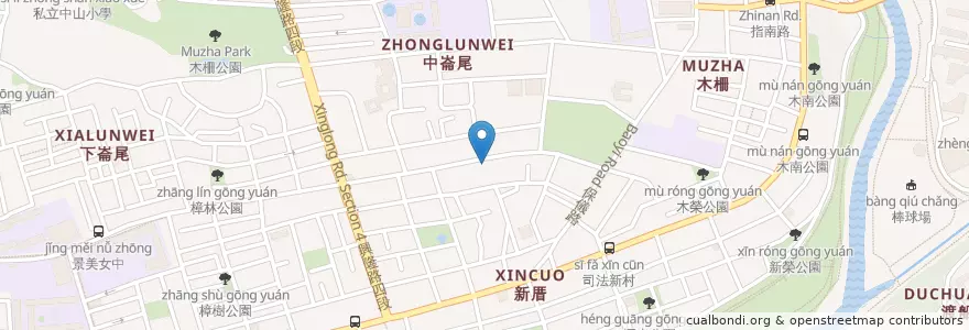 Mapa de ubicacion de 巧味豆漿店 en 臺灣, 新北市, 臺北市, 文山區.