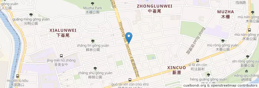Mapa de ubicacion de 私人停車場 en Taiwan, Nuova Taipei, Taipei, 文山區.