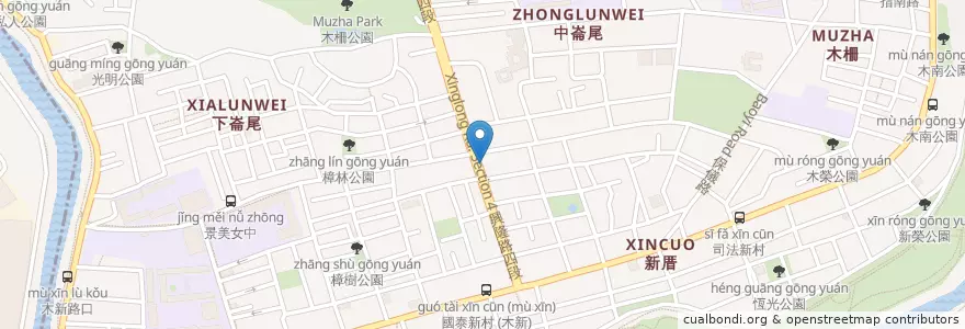 Mapa de ubicacion de 紅太陽早餐吧 en Tayvan, 新北市, Taipei, 文山區.