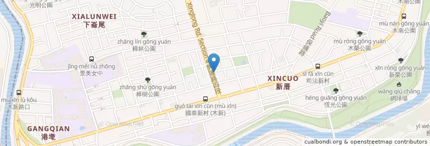 Mapa de ubicacion de 佳品早餐店 en Taiwan, 新北市, Taipei, 文山區.