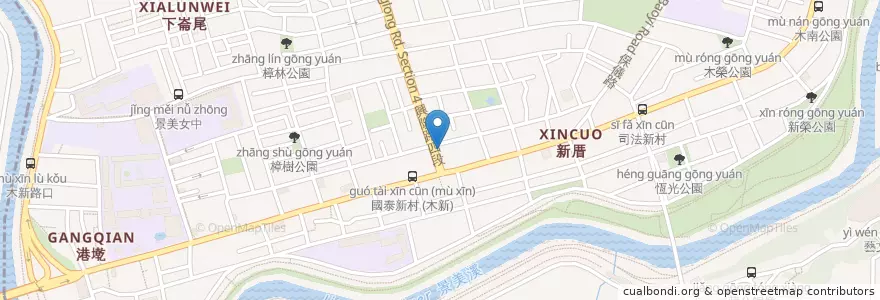 Mapa de ubicacion de 和康復健科診所 en 臺灣, 新北市, 臺北市, 文山區.
