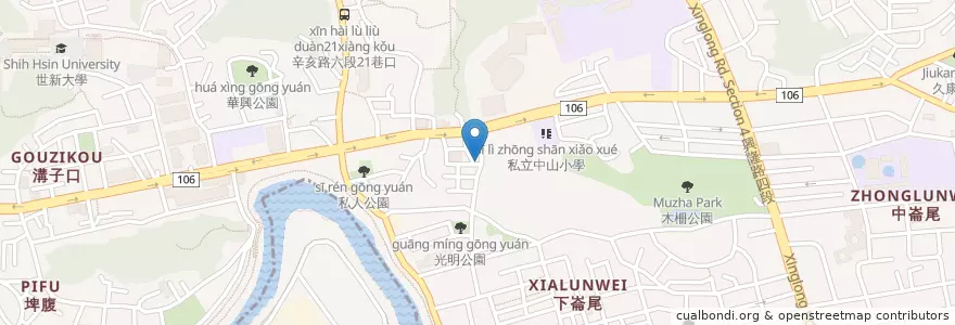 Mapa de ubicacion de 新陽藥局 en 臺灣, 新北市, 臺北市, 文山區.
