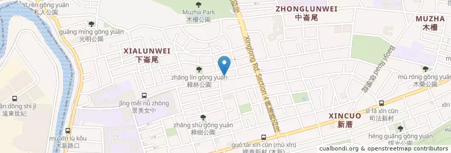 Mapa de ubicacion de 肯得利香雞排 en Taiwan, 新北市, Taipei, 文山區.