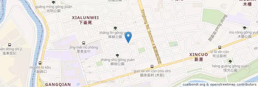 Mapa de ubicacion de 舊衣回收箱 en 台湾, 新北市, 台北市, 文山区.