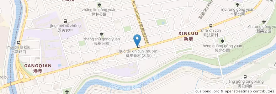 Mapa de ubicacion de 太子拉麵 en 台湾, 新北市, 台北市, 文山区.