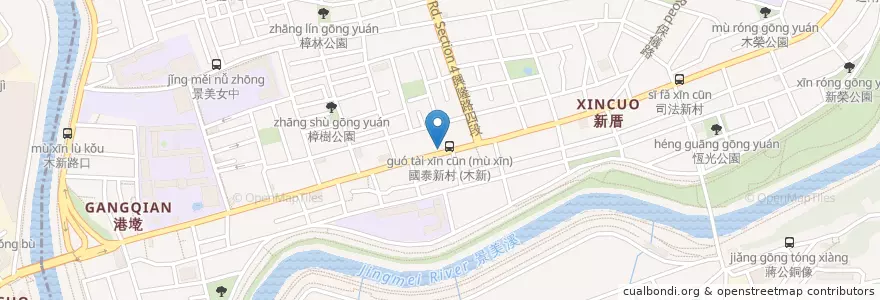 Mapa de ubicacion de 集品18生活館 en Taiwan, Nuova Taipei, Taipei, 文山區.