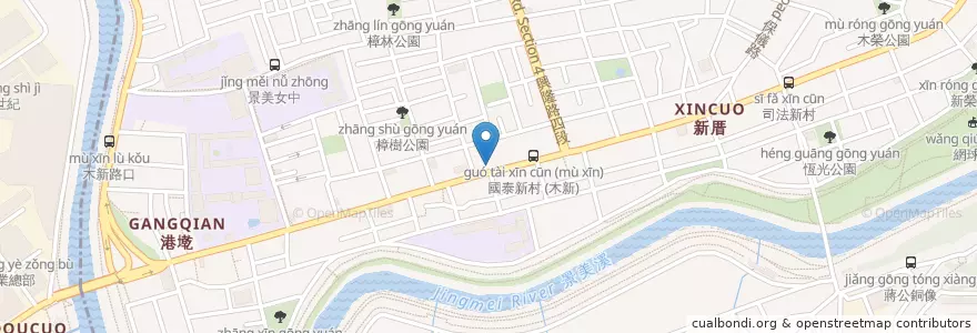Mapa de ubicacion de 星巴克 en تایوان, 新北市, تایپه, 文山區.