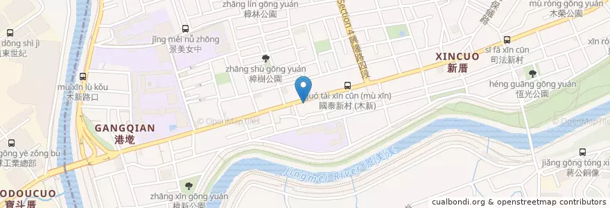 Mapa de ubicacion de 育德堂中醫診所 en تايوان, تايبيه الجديدة, تايبيه, 文山區.