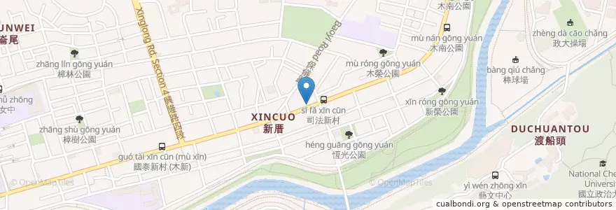 Mapa de ubicacion de 木柵米粉湯 en تايوان, تايبيه الجديدة, تايبيه, 文山區.