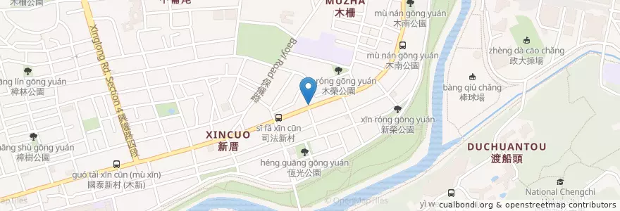 Mapa de ubicacion de 豆腐豆漿 en Taiwan, 新北市, Taipei, 文山區.