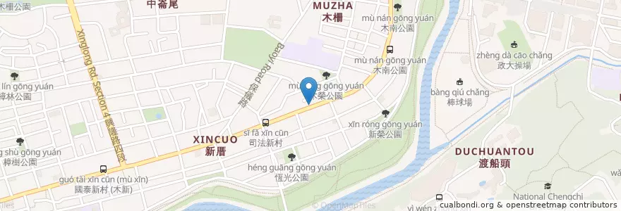 Mapa de ubicacion de 炒飯炒麵燴飯 en تايوان, تايبيه الجديدة, تايبيه, 文山區.