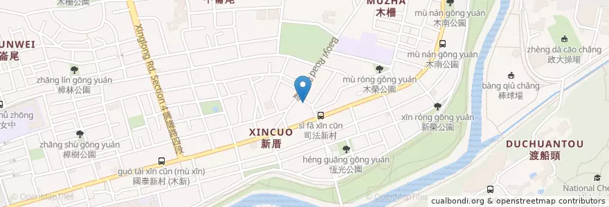 Mapa de ubicacion de 雜糧店 en تايوان, تايبيه الجديدة, تايبيه, 文山區.