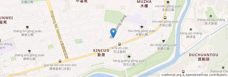 Mapa de ubicacion de 11便當 en تایوان, 新北市, تایپه, 文山區.
