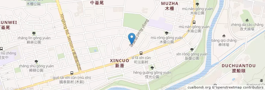Mapa de ubicacion de 永旺水餃 en تايوان, تايبيه الجديدة, تايبيه, 文山區.