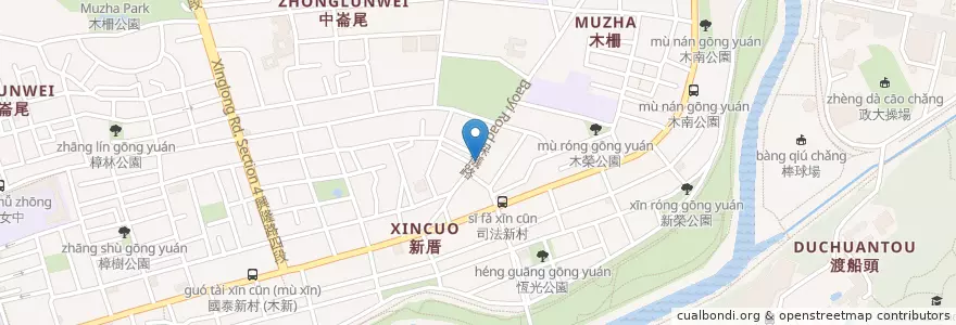 Mapa de ubicacion de 景文快餐便當 en Тайвань, Новый Тайбэй, Тайбэй, 文山區.