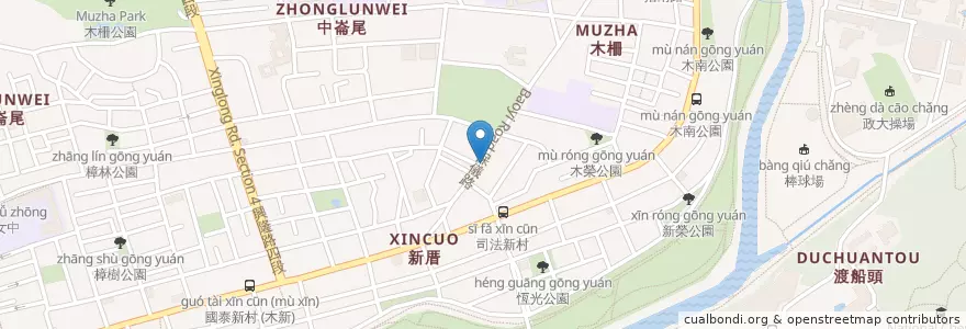 Mapa de ubicacion de 心飲咖啡輕食館 en Taiwan, 新北市, Taipei, 文山區.