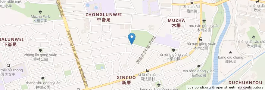 Mapa de ubicacion de 牛肉麵 en Taiwan, New Taipei, Taipei, Wenshan District.