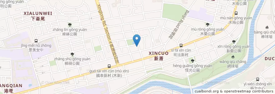 Mapa de ubicacion de 雅風音樂咖啡餐廳 en 타이완, 신베이 시, 타이베이시, 원산 구.