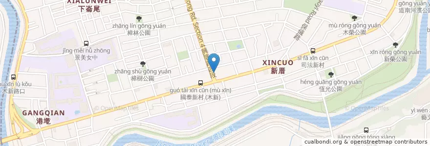 Mapa de ubicacion de 舒咖啡 en 타이완, 신베이 시, 타이베이시, 원산 구.