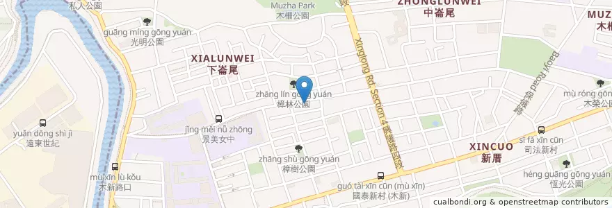 Mapa de ubicacion de 怡源麵粥之屋 en 臺灣, 新北市, 臺北市, 文山區.