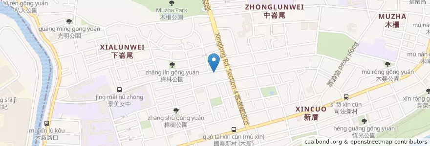Mapa de ubicacion de Friend's pasta en 臺灣, 新北市, 臺北市, 文山區.