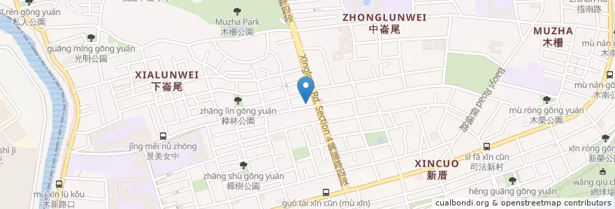 Mapa de ubicacion de 老頭家客家菜 en تايوان, تايبيه الجديدة, تايبيه, 文山區.