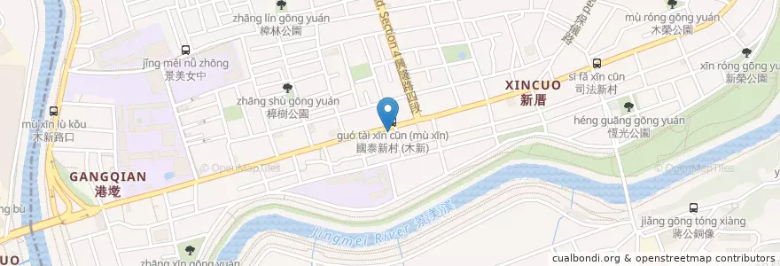 Mapa de ubicacion de 木新動物醫院 en 臺灣, 新北市, 臺北市, 文山區.