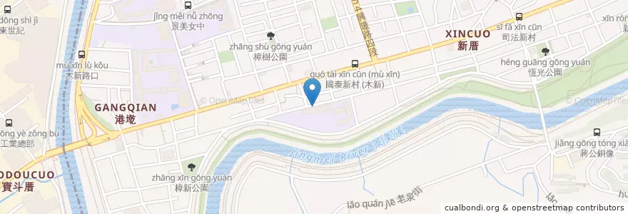 Mapa de ubicacion de 可口早餐店 en Taiwán, Nuevo Taipéi, Taipéi, 文山區.
