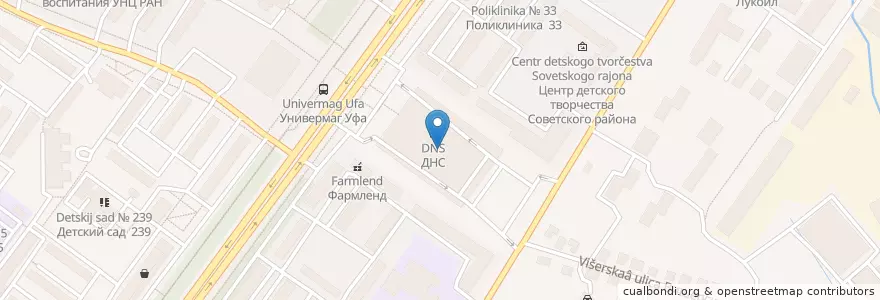 Mapa de ubicacion de Кубаб Тун en 러시아, Приволжский Федеральный Округ, Башкортостан, Городской Округ Уфа.