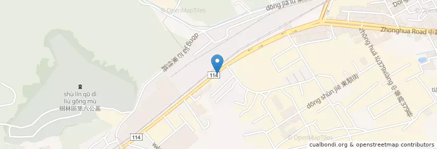 Mapa de ubicacion de 新北市樹林區東山市民活動中心 en Taiwan, Nuova Taipei, Distretto Di Shulin.