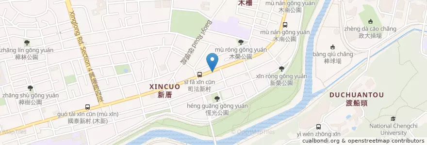 Mapa de ubicacion de 好琦小館 en 臺灣, 新北市, 臺北市, 文山區.