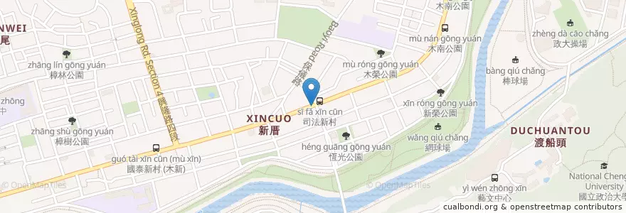Mapa de ubicacion de 食餓知餓甜不辣 en Taiwan, Nuova Taipei, Taipei, 文山區.