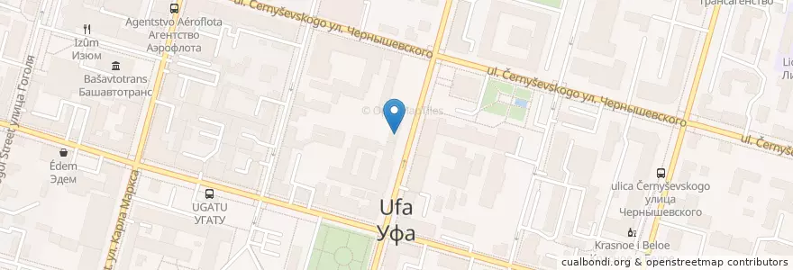 Mapa de ubicacion de Coffeebook en Rusia, Приволжский Федеральный Округ, Башкортостан, Городской Округ Уфа.