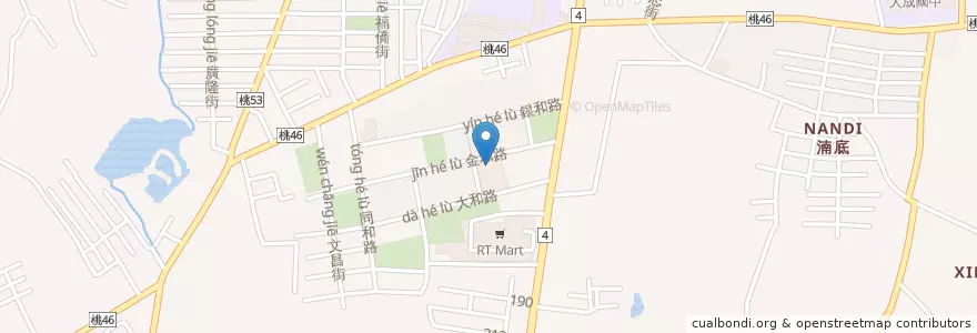Mapa de ubicacion de 星巴克-八德桃大門市 en 臺灣, 桃園市, 八德區.