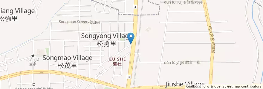 Mapa de ubicacion de 東港海鮮 en تایوان, تایچونگ, 北屯區.
