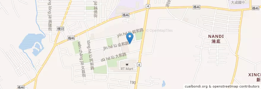 Mapa de ubicacion de 熱烈一番亭 en 台湾, 桃園市, 八徳区.
