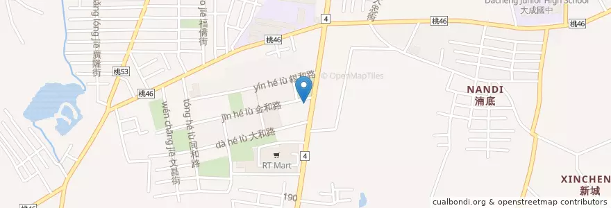 Mapa de ubicacion de 石頭日式燒肉 en Taiwan, Taoyuan, Bade District.