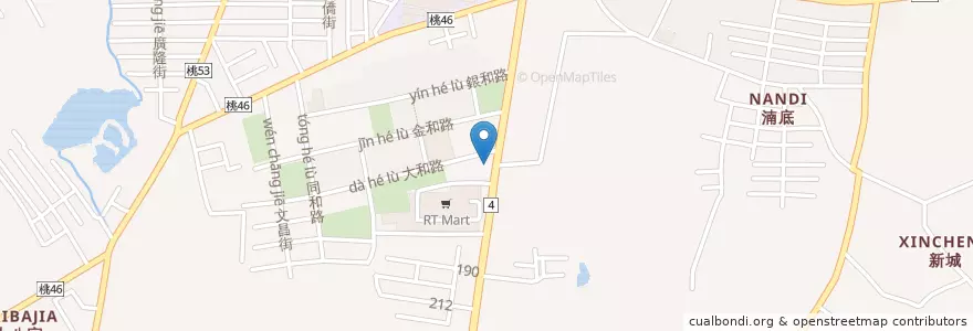 Mapa de ubicacion de 千葉火鍋 en 타이완, 타오위안 시, 바더 구.